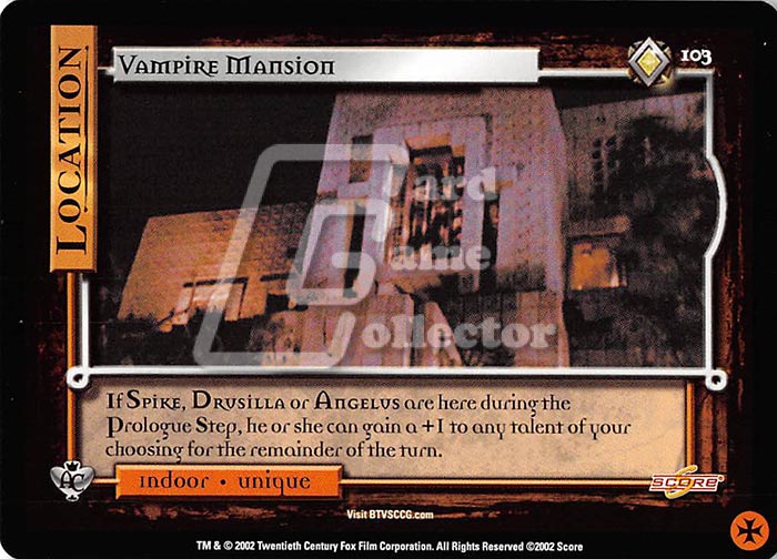 Buffy TVS CCG:  Vampire Mansion