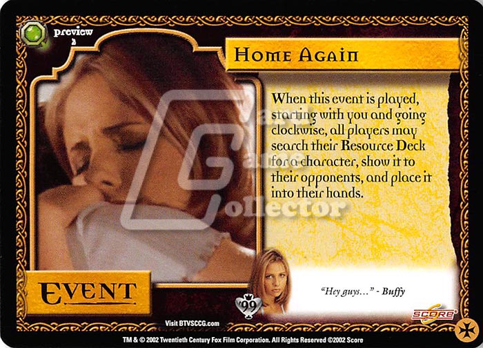 Buffy TVS CCG:  Home Again