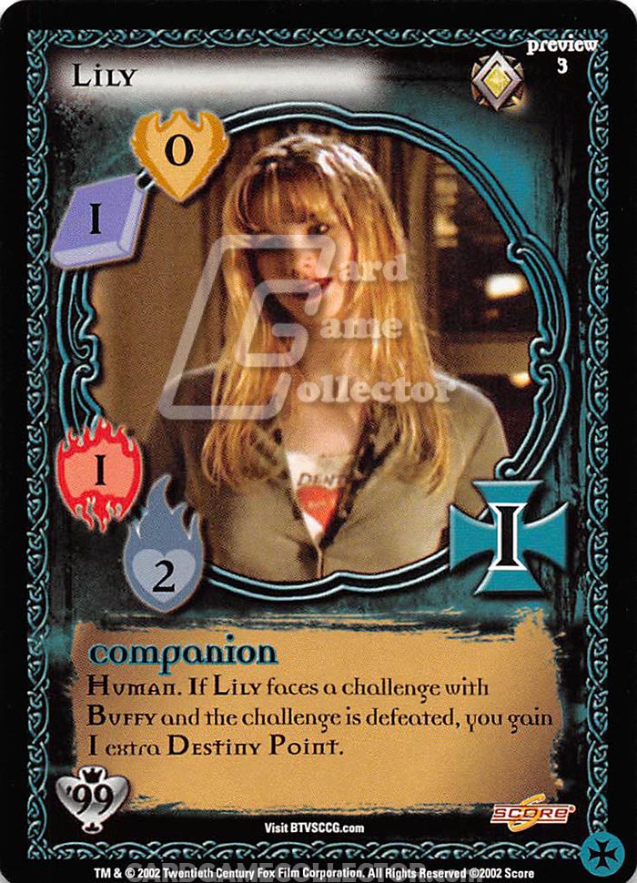 Buffy TVS CCG:  Lily