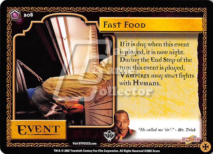 Buffy TVS CCG:  Fast Food