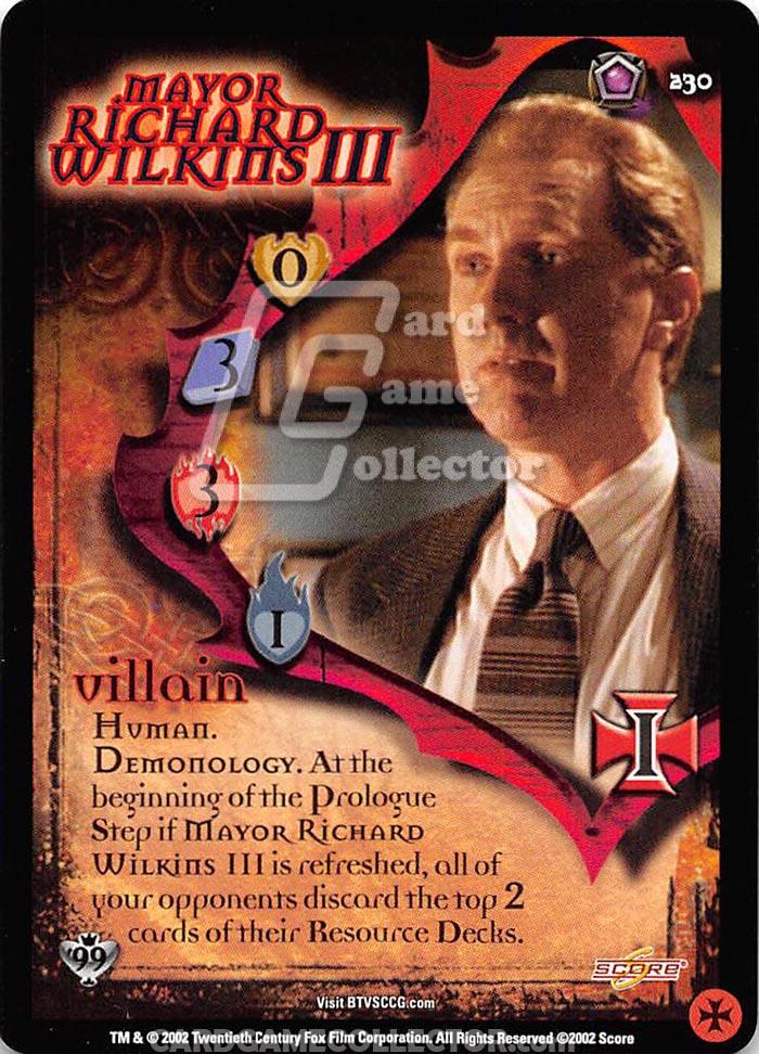 Buffy TVS CCG: Mayor Richard Wilkins III