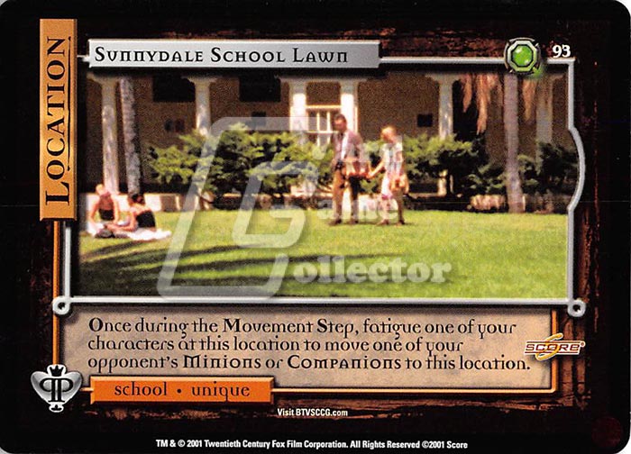 Buffy TVS CCG:  Sunnydale School Lawn