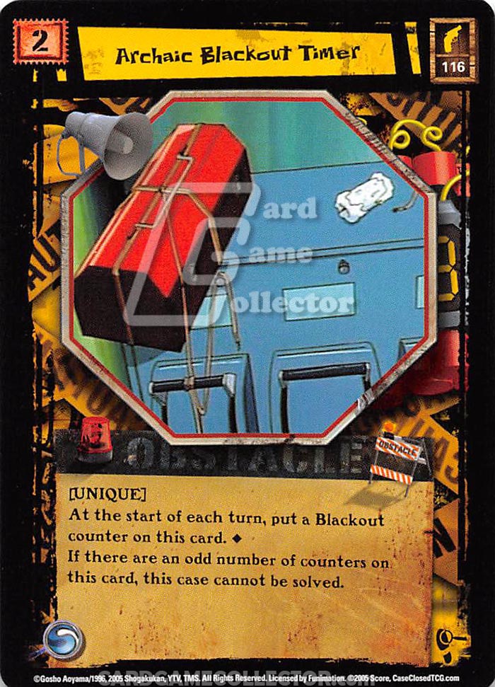 Case Closed TCG: Archaic Blackout Timer