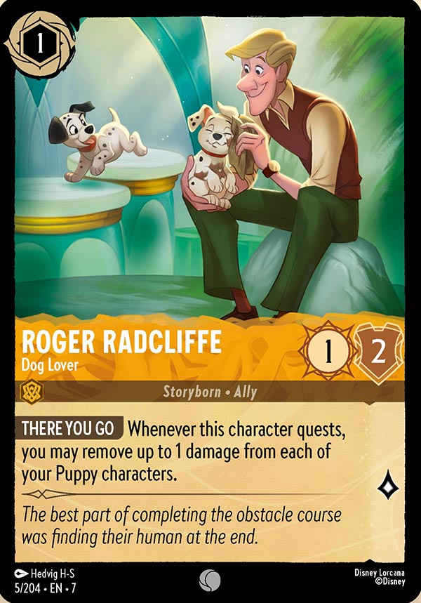 Disney Lorcana TCG: Roger Radcliffe, Dog Lover