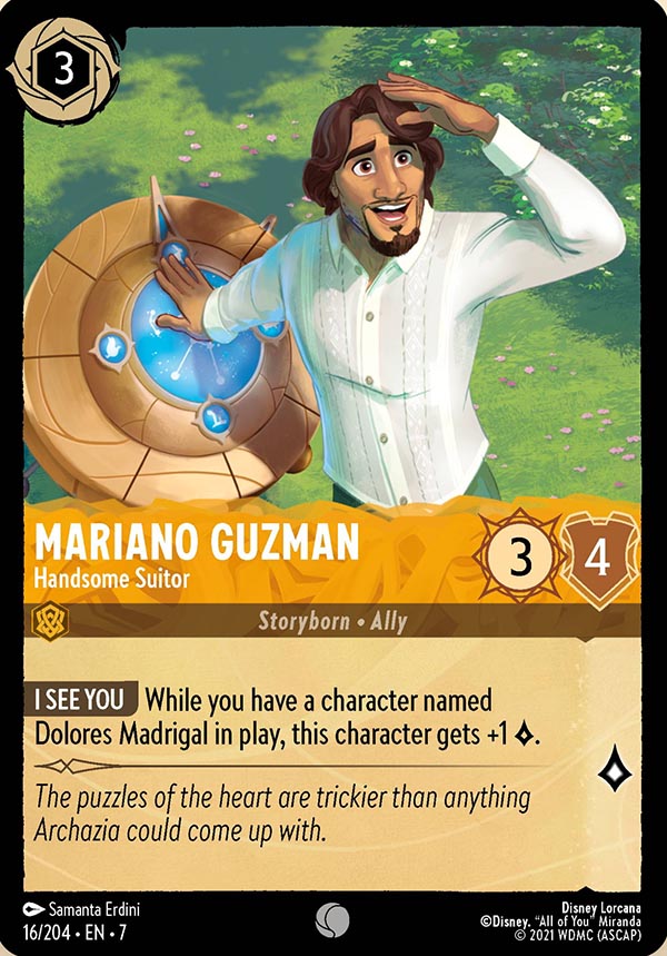 Disney Lorcana TCG: Mariano Guzman, Handsome Suitor