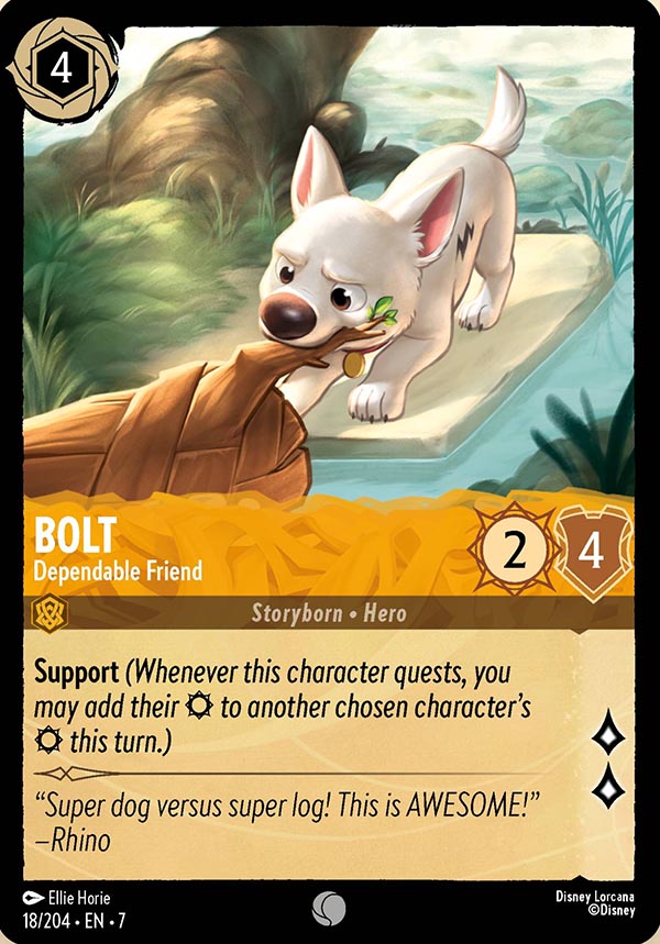 Disney Lorcana TCG: Bolt, Dependable Friend