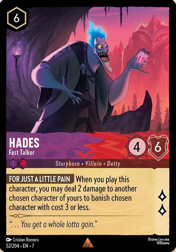 Disney Lorcana TCG: Hades, Fast Talker