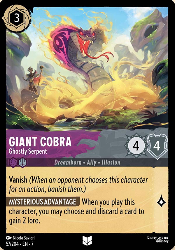 Disney Lorcana TCG: Giant Cobra, Ghostly Serpent