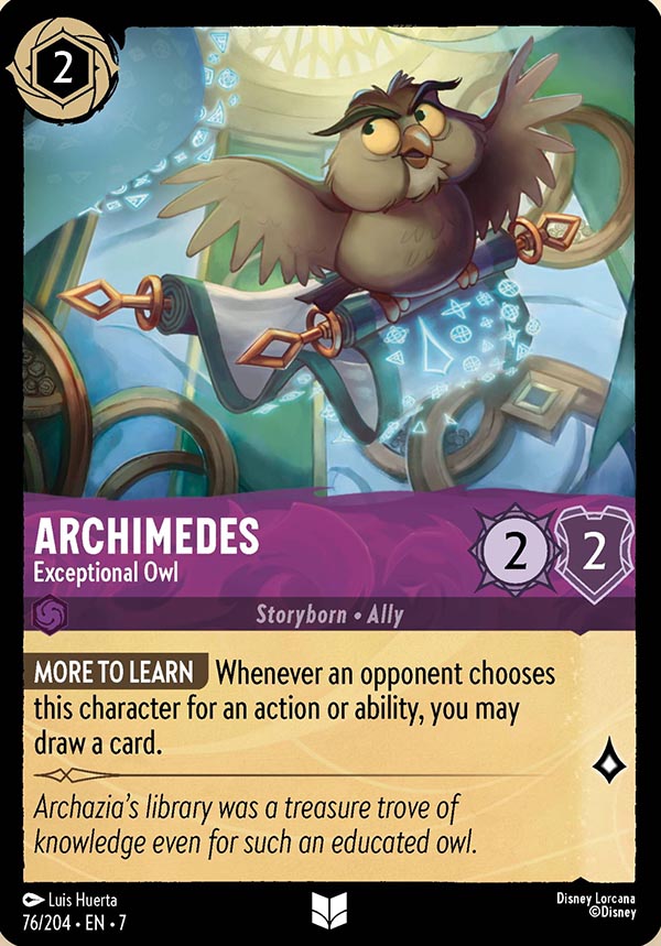 Disney Lorcana TCG: Archimedes, Exceptional Owl