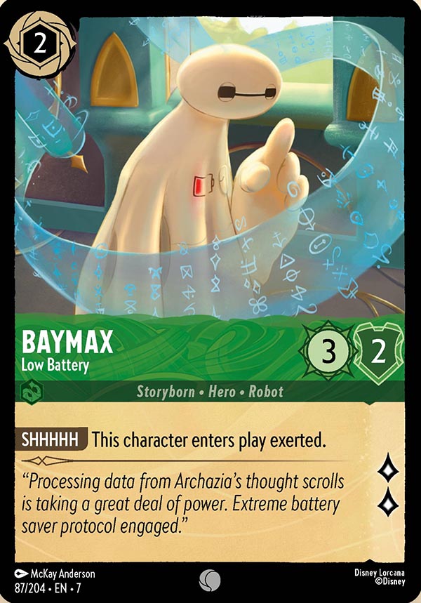 Disney Lorcana TCG: Baymax, Low Battery