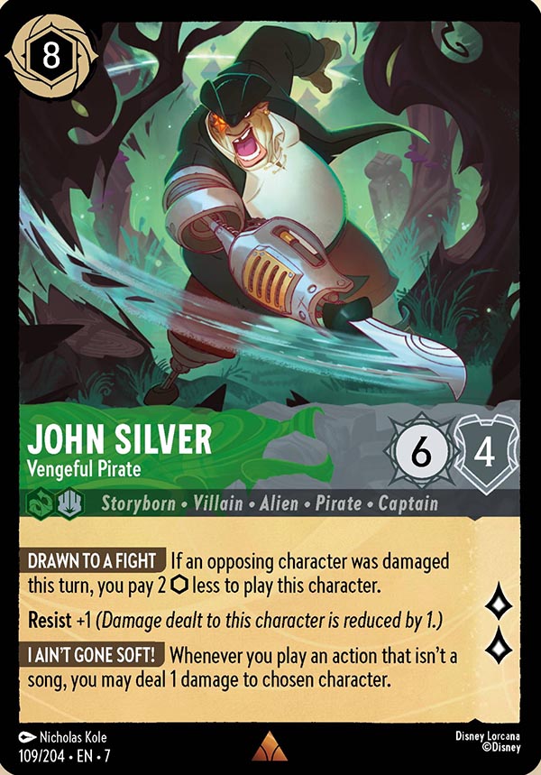 Disney Lorcana TCG: John Silver, Vengeful Pirate