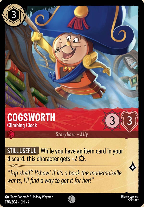 Disney Lorcana TCG: Cogsworth, Climbing Clock