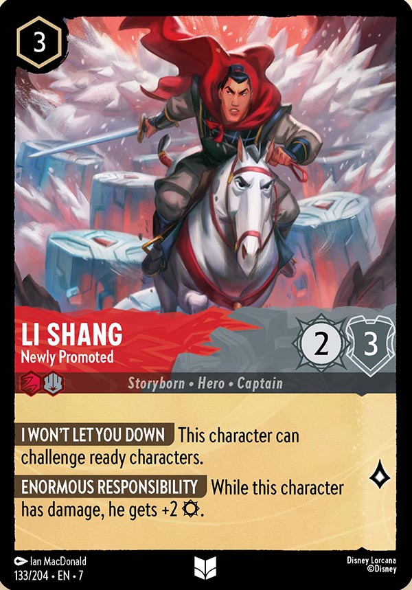 Disney Lorcana TCG: Li Shang, Newly Promoted