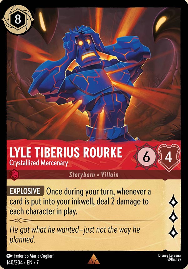 Disney Lorcana TCG: Lyle Tiberius Rourke, Crystallized Mercenary