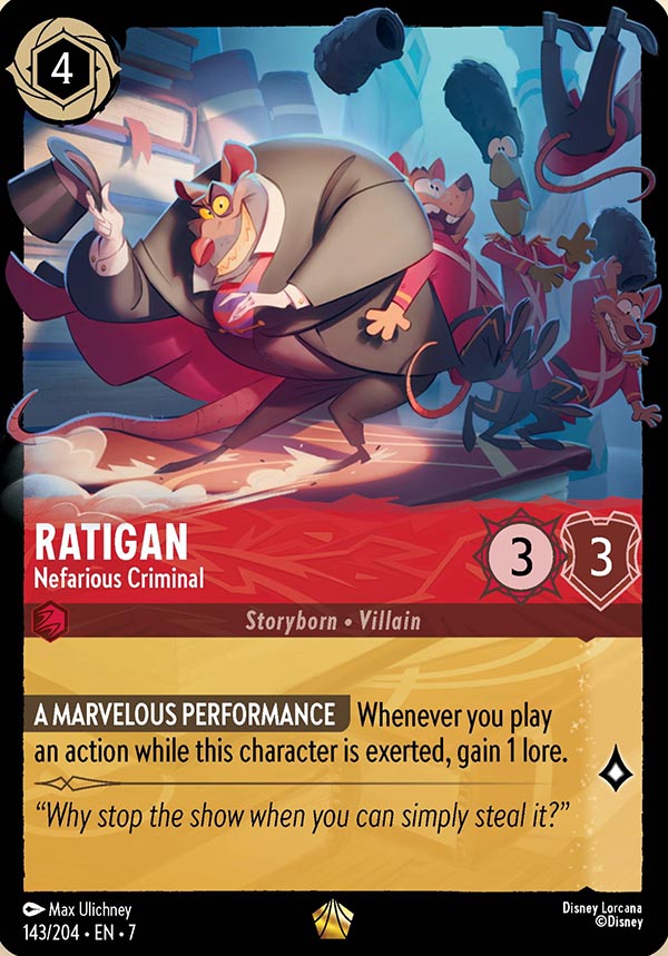 Disney Lorcana TCG: Ratigan, Nefarious Criminal