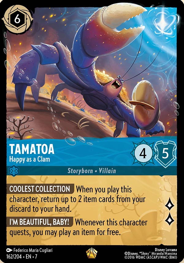 Disney Lorcana TCG: Tamatoa, Happy as a Clam