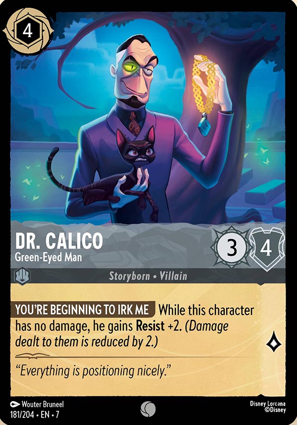 Disney Lorcana TCG: Dr. Calico, Green-Eyed Man