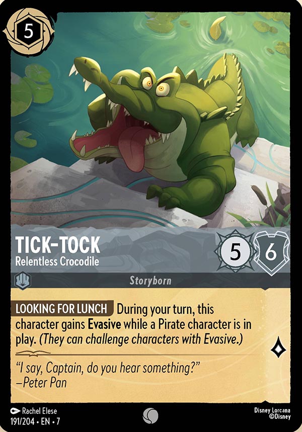 Disney Lorcana TCG: Tick-Tock, Relentless Crocodile