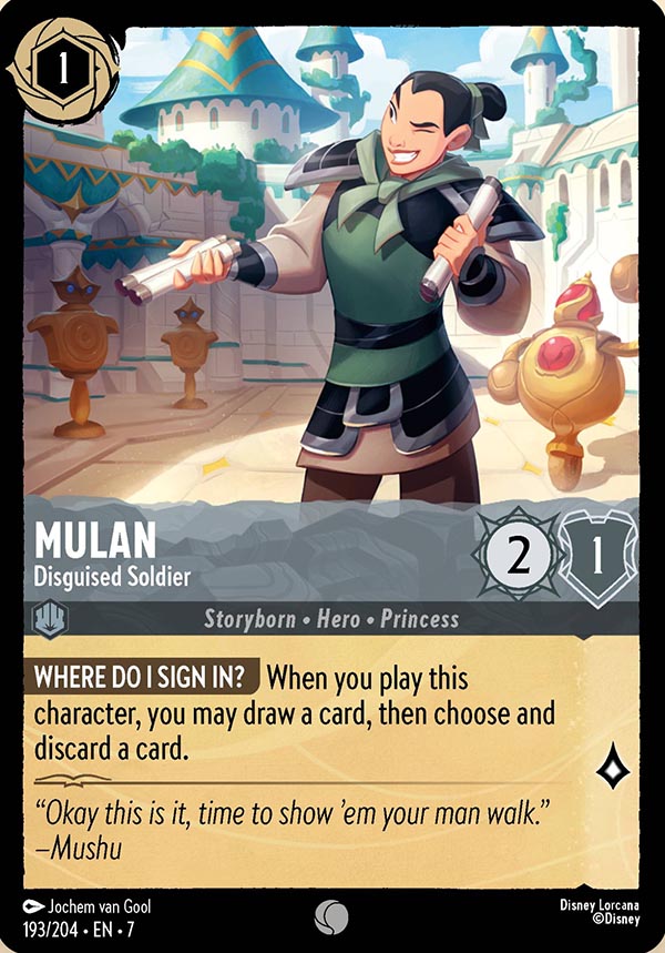 Disney Lorcana TCG: Mulan, Disguised Soldier