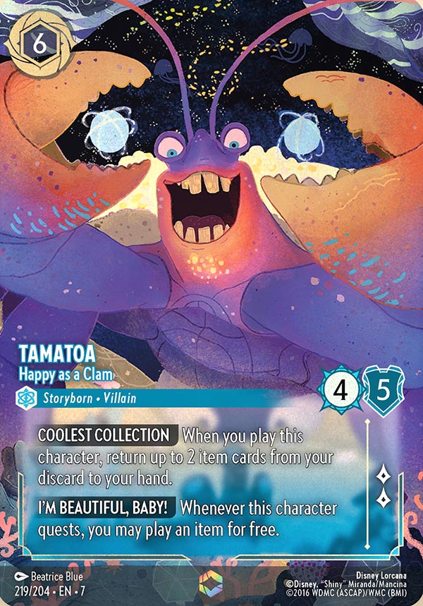 Disney Lorcana TCG: Tamatoa, Happy as a Clam