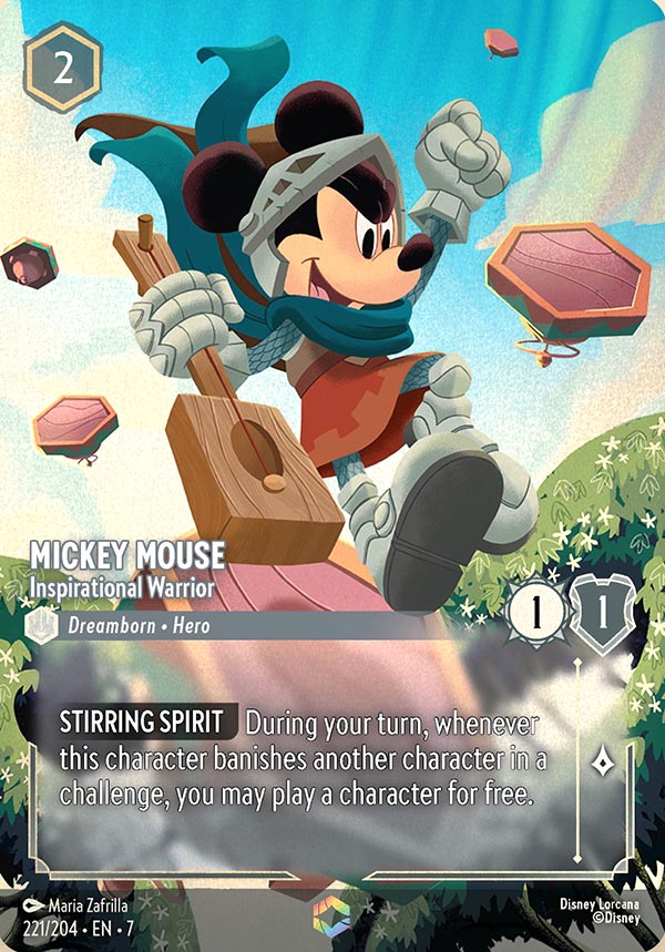 Disney Lorcana TCG: Mickey Mouse, Inspirational Warrior