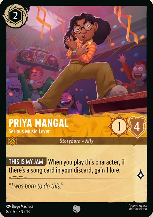 Disney Lorcana TCG: Priya Mangal, Serious Music Lover