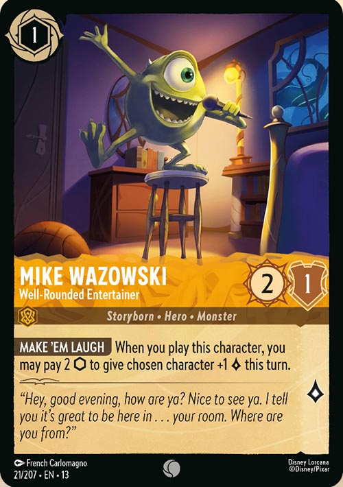 Disney Lorcana TCG: Mike Wazowski, Well-Rounded Entertainer