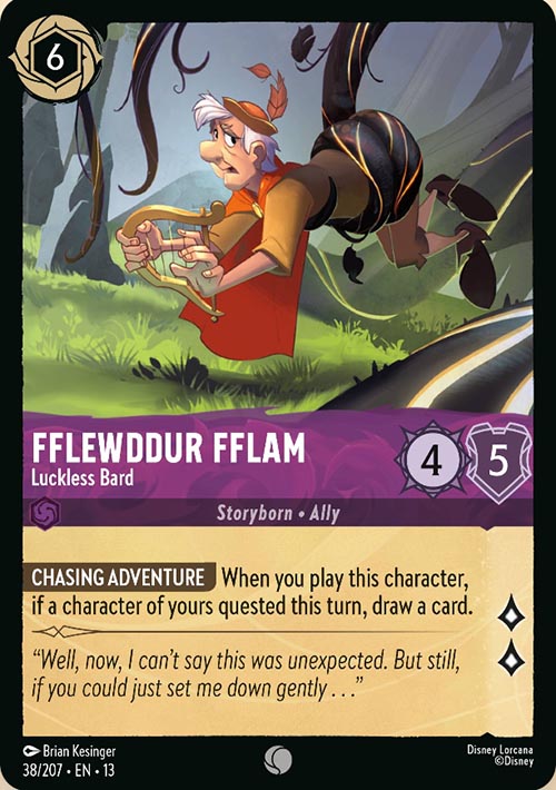 Disney Lorcana TCG: Fflewddur Fflam, Luckless Bard