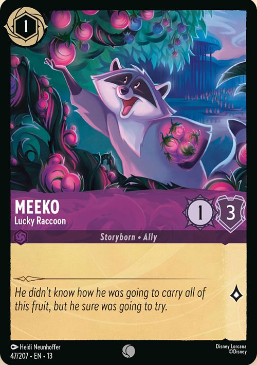 Disney Lorcana TCG: Meeko, Lucky Raccoon