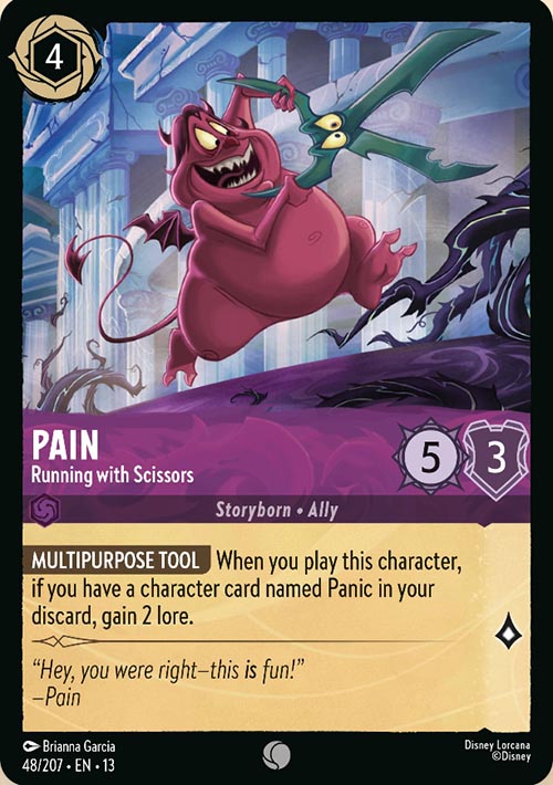 Disney Lorcana TCG: Pain, Running with Scissors