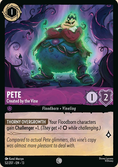 Disney Lorcana TCG: Pete, Created by the Vine