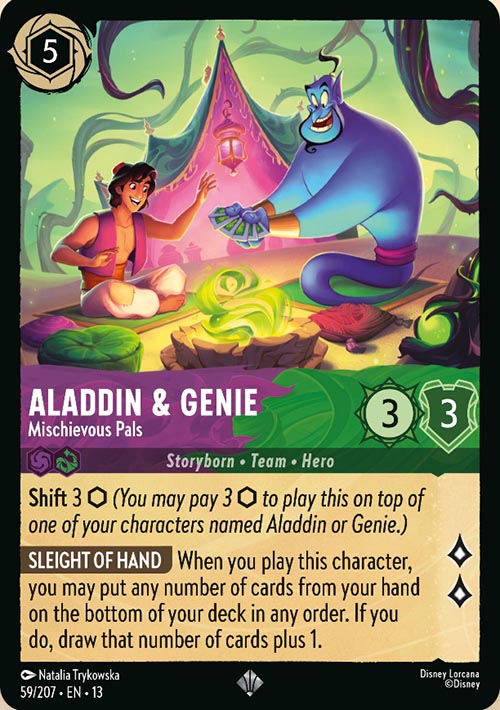 Disney Lorcana TCG: Aladdin & Genie, Mischievous Pals