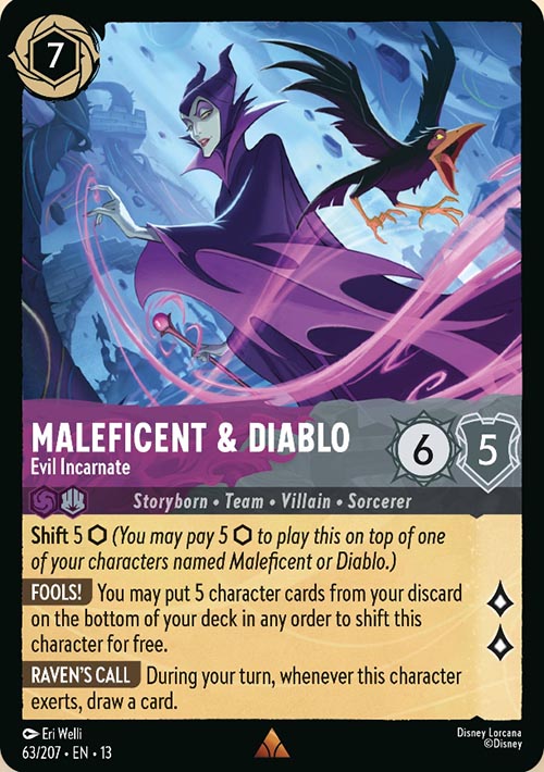 Disney Lorcana TCG: Maleficent & Diablo, Evil Incarnate