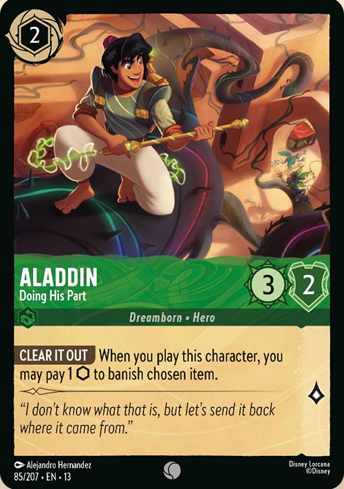 Disney Lorcana TCG: Aladdin, Doing His Part