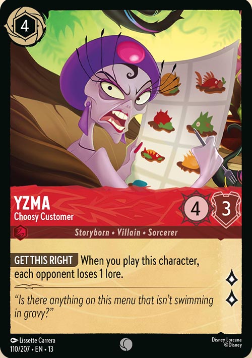 Disney Lorcana TCG: Yzma, Choosy Customer