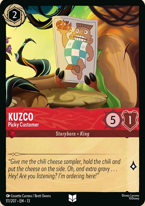 Disney Lorcana TCG: Kuzco, Picky Customer