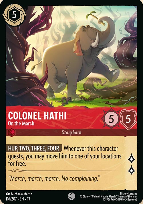 Disney Lorcana TCG: Colonel Hathi, On the March