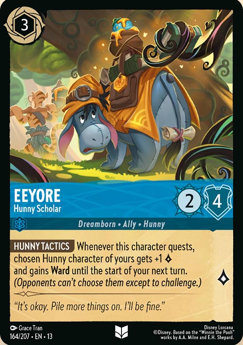 Disney Lorcana TCG: Eeyore, Hunny Scholar
