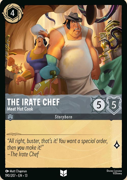 Disney Lorcana TCG: The Irate Chef, Meat Hut Cook