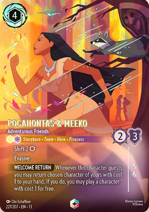 Disney Lorcana TCG: Pocahontas & Meeko, Adventurous Friends