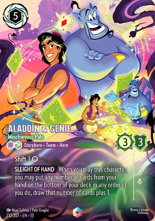 Disney Lorcana TCG: Aladdin & Genie, Mischievous Pals