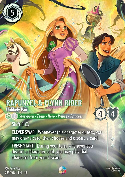 Disney Lorcana TCG: Rapunzel & Flynn Rider, Unlikely Pair