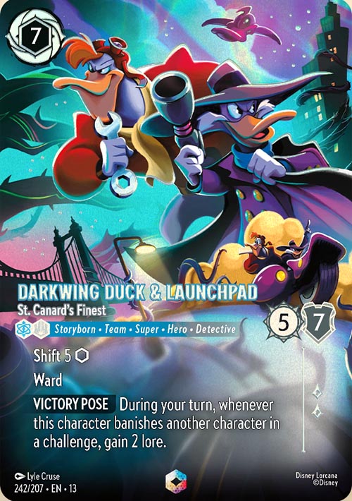 Disney Lorcana TCG: Darkwing Duck & Launchpad, St. Canard's Finest