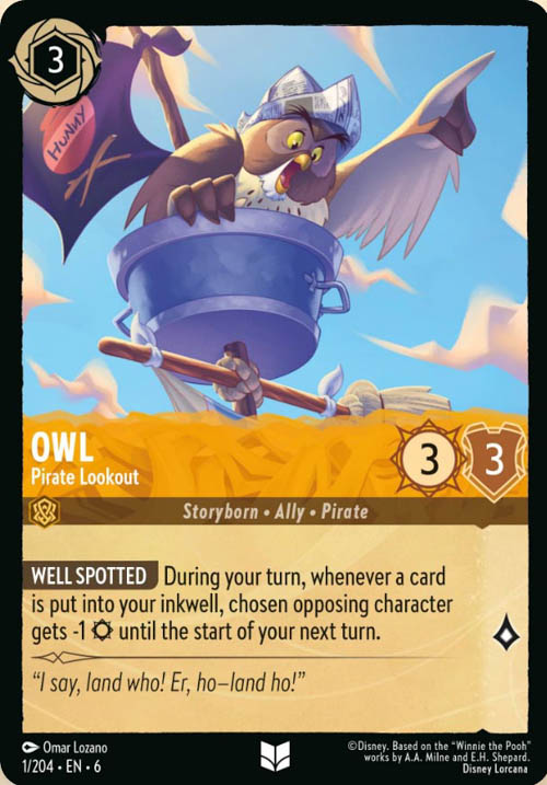 Disney Lorcana TCG: Owl, Pirate Lookout