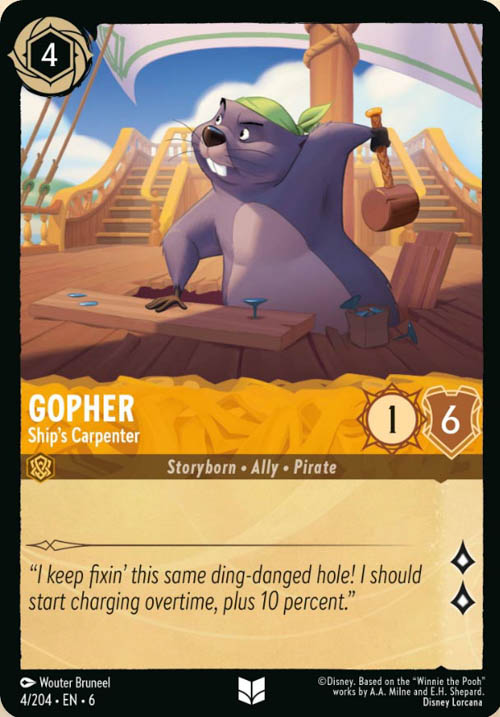 Disney Lorcana TCG: Gopher, Ship's Carpenter