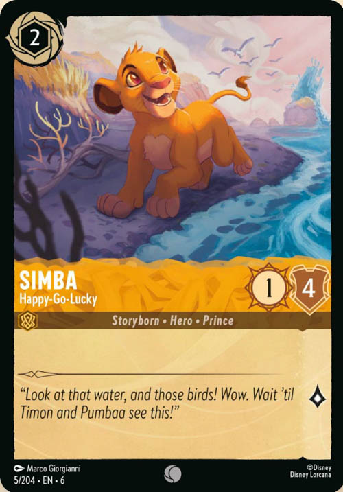 Disney Lorcana TCG: Simba, Happy-Go-Lucky