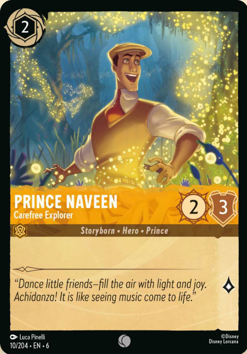 Disney Lorcana TCG: Prince Naveen, Carefree Explorer