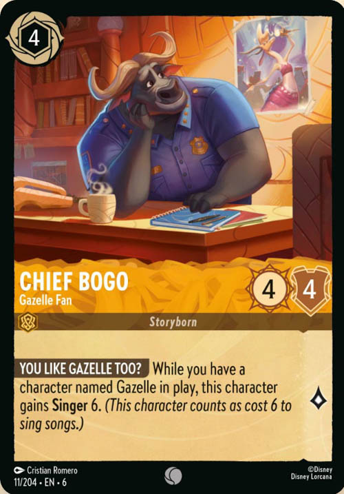 Disney Lorcana TCG: Chief Bogo, Gazelle Fan