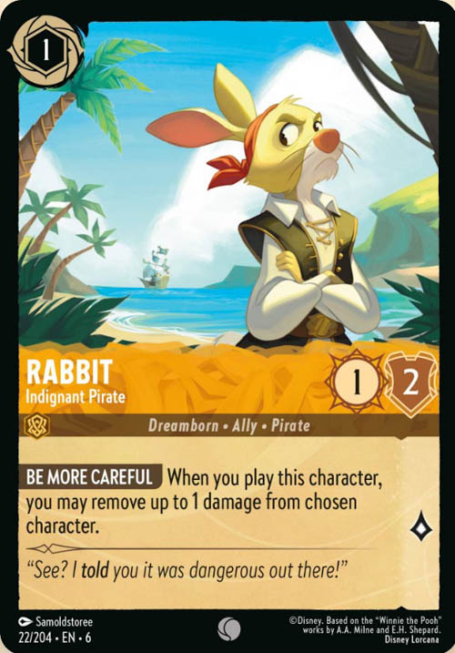 Disney Lorcana TCG: Rabbit, Indignant Pirate