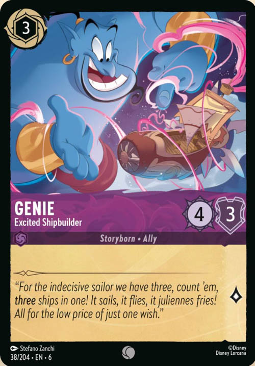 Disney Lorcana TCG: Genie, Excitied Shipbuilder